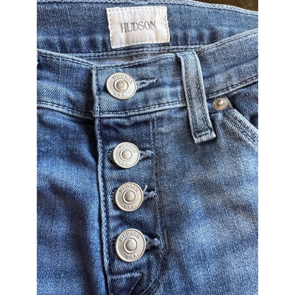 Hudson Natalie Super Skinny Jeans Button Fly Dark Wash Denim Size 27 - Picture 4 of 6